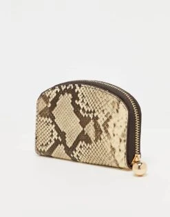Mango Card Holder Purse In Snake Print For Women Grey -Mango Sales 207408115 3