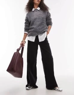 Mango Slouchy Corduroy Jeans In Black For Women