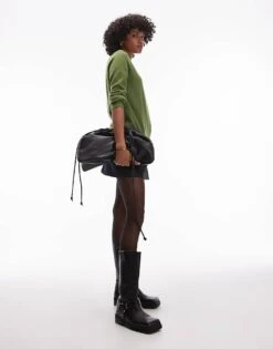 Mango High Neck Cashmere Jumper In Olive Green For Women 8 Mango High Neck Cashmere Jumper In Olive Green For Women -Mango Sales 207408745 4