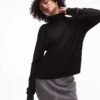 Mango High Neck Relaxed Jumper In Black For Women