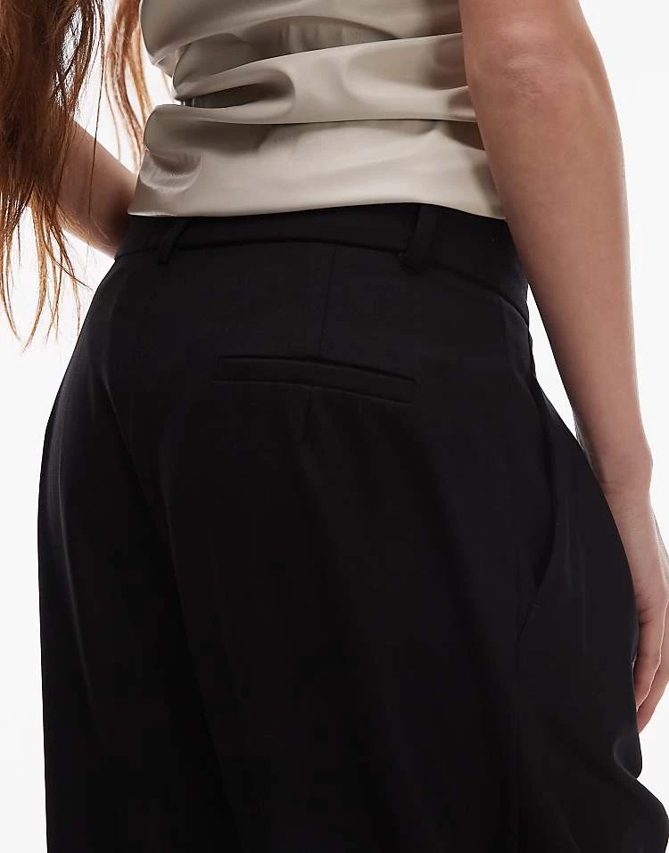 Mango Pintuck Longline Trousers In Black For Women 3 Mango Pintuck Longline Trousers In Black For Women - Image 3