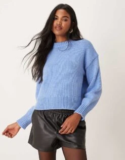 Mango Oversized Jumper In Pale Blue For Women -Mango Sales 207539359 1 paleblue 1