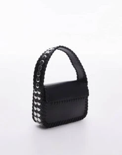 Mango Studded Handle Mini Handbag In Black For Women -Mango Sales 207569236 3