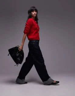 Mango Chunky Knitted Cardigan In Red For Women -Mango Sales 207570944 2