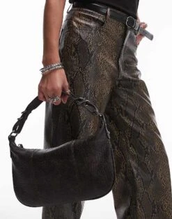 Mango Leather Look Buckle Strap Bag In Dark Brown For Women -Mango Sales 207582563 1 darkbrown 1