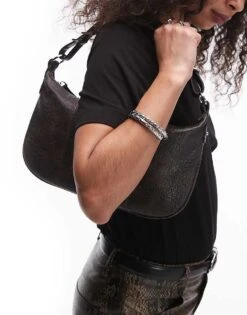 Mango Leather Look Buckle Strap Bag In Dark Brown For Women -Mango Sales 207582563 3