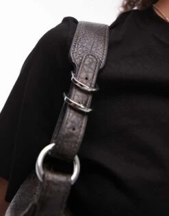 Mango Leather Look Buckle Strap Bag In Dark Brown For Women -Mango Sales 207582563 4