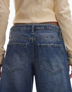 Mango Tie Waist Wide Leg Jeans Blue For Women Mid Blue -Mango Sales 207583251 4