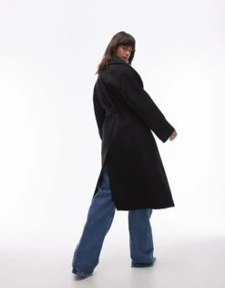 Mango Wool Mix Wrap Waist Jacket In Black For Women -Mango Sales 207606380 3