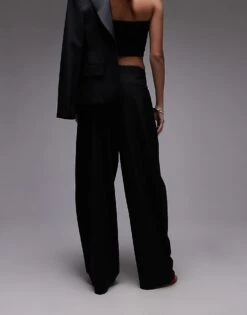 Mango Relaxed Suit Trouser Co-ord In Black For Women -Mango Sales 207627689 3