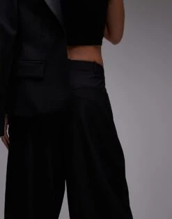 Mango Relaxed Suit Trouser Co-ord In Black For Women -Mango Sales 207627689 4