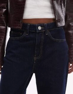 Mango Straight Leg Jeans In Dark Blue For Women -Mango Sales 207627733 4