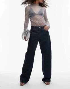 Mango Glitter Front Jeans In Indigo Blue For Women -Mango Sales 207627806 1 indigoblue 1