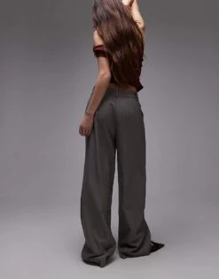 Mango Herringbone Stripe Trouser In Brown For Women -Mango Sales 207627975 3