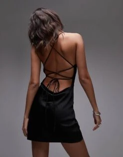 Mango Tie Back Mini Cami Dress In Black For Women 8 Mango Tie Back Mini Cami Dress In Black For Women -Mango Sales 207628027 4