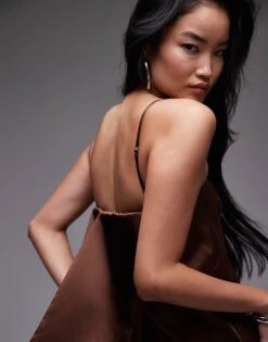 Mango Bandeau Bow Back Mini Dress In Bronze For Women 7 Mango Bandeau Bow Back Mini Dress In Bronze For Women -Mango Sales 207628615 3