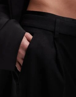 Mango Silk Waistband Longline Trouser In Black For Women 7 Mango Silk Waistband Longline Trouser In Black For Women -Mango Sales 207630612 2