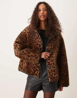 Mango Reversible Leopard Fur Jacket In Brown For Women -Mango Sales 207631021 3