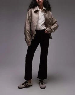 Mango Cord Cropped Jeans In Burgundy For Women -Mango Sales 207682760 1 burgundy 1