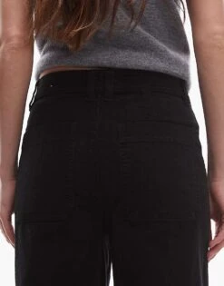 Mango Cord Wide Leg Jeans In Black For Women -Mango Sales 207682774 4