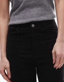 Mango Cord Wide Leg Jeans In Black For Women -Mango Sales 207682774 5