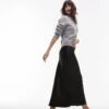 Mango Satin Midi Skirt In Black For Women