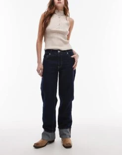 Mango Turn Up Jean In Indigo For Women Indigo Blue