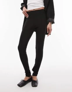 Mango Zip Detail Leggings In Black For Women -Mango Sales 207833742 5
