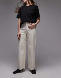 Mango Wide Leg Jeans In White For Women -Mango Sales 207834009 1 white 1