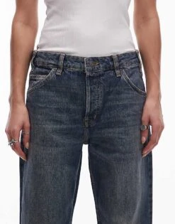 Mango Straight Leg Jean In Vintage Blue For Women -Mango Sales 207880730 5