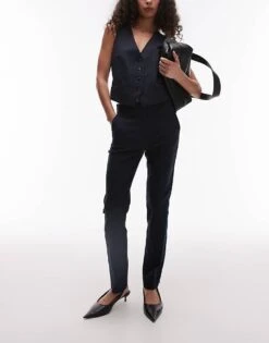 Mango Slim Tailored Trouser In Navy For Women -Mango Sales 207880848 1 navy 1