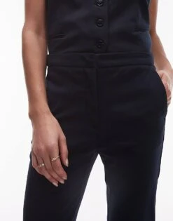 Mango Slim Tailored Trouser In Navy For Women -Mango Sales 207880848 3
