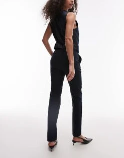 Mango Slim Tailored Trouser In Navy For Women -Mango Sales 207880848 4