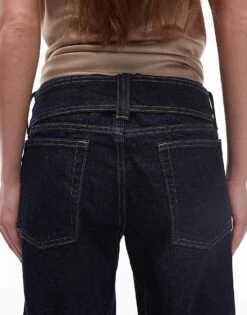 Mango Wide Leg Belted Jean In Dark Blue For Women -Mango Sales 207880928 4