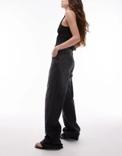 Mango Raw Hem Straight Leg Jean In Black For Women -Mango Sales 207881014 3