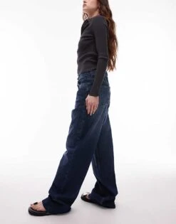 Mango Raw Hem Straight Leg Jean In Dark Blue For Women -Mango Sales 207881031 3