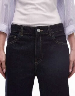 Mango Flared Longline Jean In Indigo Blue For Women -Mango Sales 207881110 5