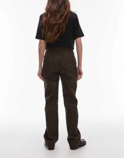 Mango Straight Leg Jean In Leopard Print For Women -Mango Sales 207881294 3