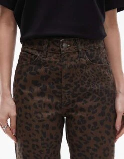 Mango Straight Leg Jean In Leopard Print For Women -Mango Sales 207881294 4
