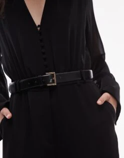 Mango Belted Long Sleeve Jumpsuit In Black For Women -Mango Sales 207881407 3