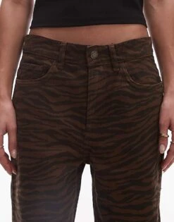 Mango Straight Leg Jean In Zebra Print For Women -Mango Sales 207881593 5