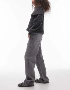 Mango Straight Leg Jean In Light Grey For Women -Mango Sales 207881645 3