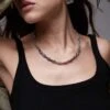 Mango Twisted Chain Necklace In Silver For Women