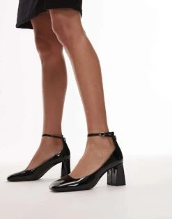 Mango Heeled Mary Janes In Black For Women -Mango Sales 207933490 1 black 1