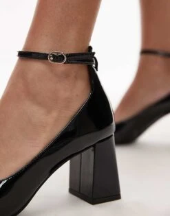 Mango Heeled Mary Janes In Black For Women -Mango Sales 207933490 4