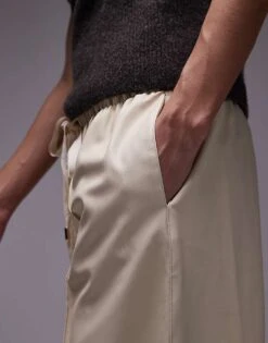 Mango Seam Front Soft Leather Trouser In Cream For Women -Mango Sales 207957535 4