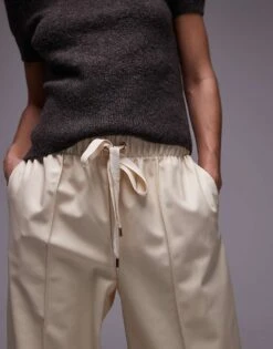 Mango Seam Front Soft Leather Trouser In Cream For Women -Mango Sales 207957535 5