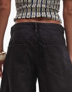 Mango Super Wide Leg Jeans In Black For Women -Mango Sales 207957576 4