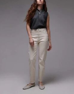 Mango Relaxed Mom Jeans In White For Women -Mango Sales 207957937 1 white 1