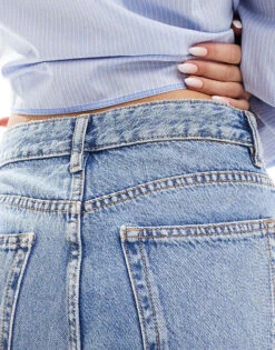 Mango Raw Hem Straight Leg Jeans In Light Blue For Women Mid Blue -Mango Sales 207957969 5